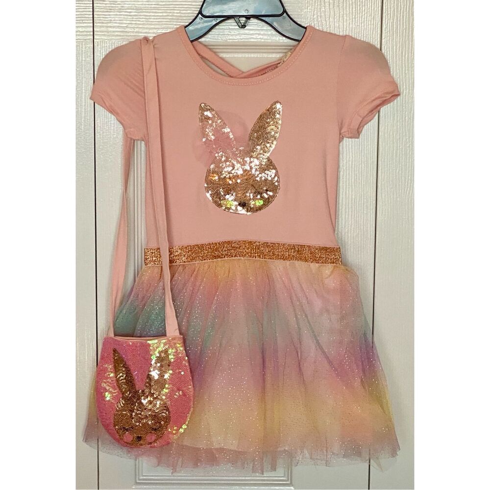 Btween Girl’s 6 Bunny Tutu Dress Outfit With Purse - Picture 11 of 14
